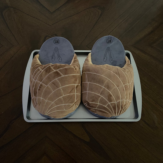 Chocolate Concha slippers